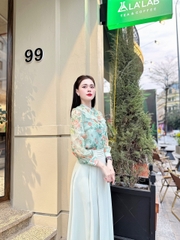 NK Fashion Áo Sơ Mi Hoa Cổ Tàu Bèo Thanh Lịch, Nữ Tính NKSM2310016