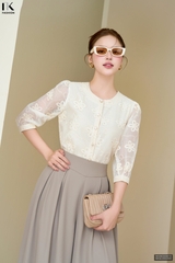 Sơ mi ren hoa dây tay lỡ đẹp, trẻ trung NKSM2506010