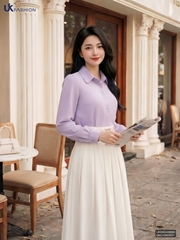 Sơ mi mí nẹp dài tay lịch sự, duyên dáng UKSM2409006