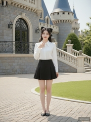 Sơ mi bấu mí cửa tay đơn giản, dễ thương UNSM2508020