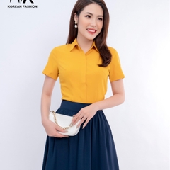 Áo Sơ Mi Cổ Đức Cộc Tay Dáng Cơ Bản nhiều màu sắc, phù hợp nhiều kiểu dáng NKSM2011007