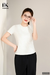 Áo Thun Cổ Tròn Croptop 25, Năng Động Vải Mềm Mịn NKAT2502005