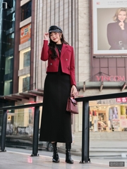 Áo khoác dạ cổ vẻ giao cúc đẹp mà ấm áp NKAK2511008