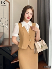 Áo Sơ Mi Cổ Đức Gile Sang Trọng, Quý Phái Vải Mềm Mịn NKSM2410001 ( Ko kèm QU/CV/PK)