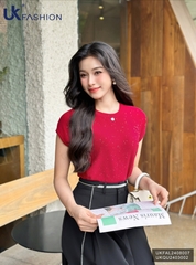Áo Len Cổ Trơn Vai Chờm UK FASHION Thời Trang Công Sở Trẻ Trung, Đơn Giản, Vải Mềm Mịn UKFAL2408007