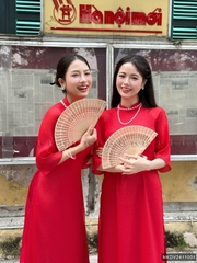 Áo dài 2 tà duyên dáng, mới lạ NKDV2411001 ( ko kèm quần + PK)