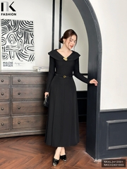 Áo Len Tiệc  NK Fashion Công Sở Nũ Thế Kế Cổ Bèo lật Trẻ Trung Chất Vải Mềm Mịn NKAL2412001