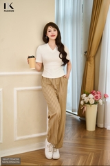 Quần kẻ linen dễ mặc, thoải mái và cực kì năng động NKQU2504016