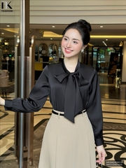 Sơ Mi Lụa Cổ Nơ NK FASHION Thời Trang Công Sở Trẻ Trung, Sang Trọng, Dễ Phối Đồ NKSM2409018