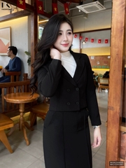 Vest 2 lớp 4 cúc croptop thanh lịch, gọn gàng NKAK2509005