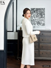 Chân váy A dạ text kim tuyến đanh dày, lên dáng cực sang NKCV2409001 ( Ko kèm CV - PK)