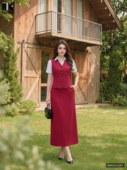 Set gile + chân váy a dài thanh lịch NKBD2511003