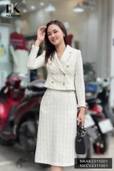 NK Fashion Chân Váy Dáng A Chất Liệu Dạ Text Có Lớp Lót Dày Dặn NKCV2311001