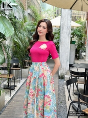 NK Fashion Chân Váy Hoa Nhún Tầng Thời Trang, Nữ Tính, Nhẹ Nhàng NKCV2405001