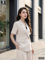 Blaze cộc tay cổ ve trẻ trung nhẹ nhàng mà sang UNSM2601015