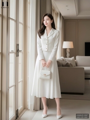 Chân váy xòe xếp Unaa thoải mái lên dáng xinh UNCV2510001