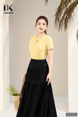 Áo Thun Cổ Tròn Croptop 25, Năng Động Vải Mềm Mịn NKAT2502005