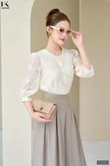 Sơ mi ren hoa dây tay lỡ đẹp, trẻ trung NKSM2506010
