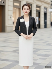 Vest 2 lớp 4 cúc croptop thanh lịch, gọn gàng NKAK2509005