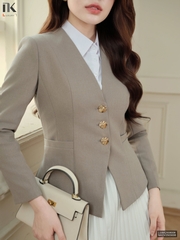 Vest 2 lớp không cổ 3 cúc kiểu dáng điệu đà mới LUAK2508006