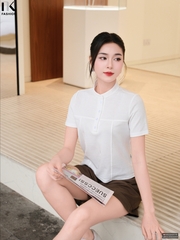 Áo Thun Cổ Tàu Basic, Trẻ Trung, Nữ Tính, Chất Vải Mềm Mại NKAT2502010