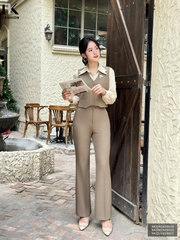 GHILE cúc bọc nhẹ nhàng, tinh tế, ghép set vest đẹp NKSM2409004