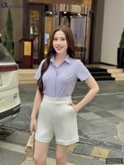 Sơ mi kẻ cổ đức dễ mặc, đơn giản, phù hợp công sở UKSM2504002