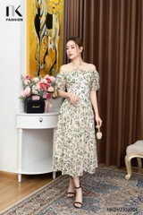 Đầm Maxi Hoa Buộc Yếm NK Fashion Hóa Thành Nàng Thơ Dịu Dàng, Nữ Tính NKDV2302004