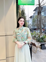 NK Fashion Áo Sơ Mi Hoa Cổ Tàu Bèo Thanh Lịch, Nữ Tính NKSM2310016