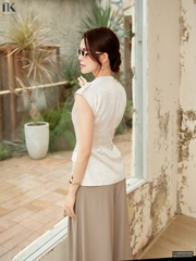 Gile peplum 2 nắp túi dáng vai chờm tôn eo, trẻ trung LUSM2507005