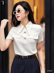Sơ mi cúc sang xịn, cơ bản xen hiện đại NKSM2603006