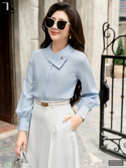 Sơ mi vạt chéo dài tay NKSM2607017 (Áo rời - Không kèm CV/QU/PK)