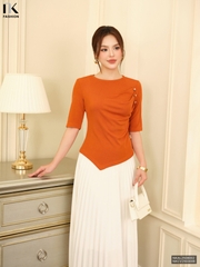 Áo len tay lỡ 3 cúc cách điệu xinh NKAL2508002