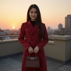 Áo khoác dạ cổ vẻ giao cúc đẹp mà ấm áp NKAK2511008