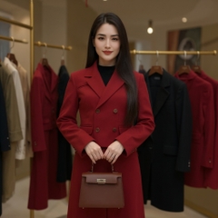 Áo khoác dạ cổ vẻ giao cúc đẹp mà ấm áp NKAK2511008