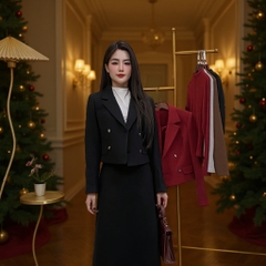 Áo khoác dạ cổ vẻ giao cúc đẹp mà ấm áp NKAK2511008