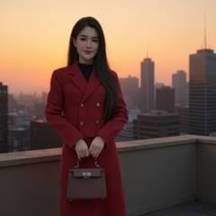 Áo khoác dạ cổ vẻ giao cúc đẹp mà ấm áp NKAK2511008