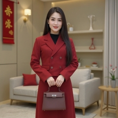 Áo khoác dạ cổ vẻ giao cúc đẹp mà ấm áp NKAK2511008