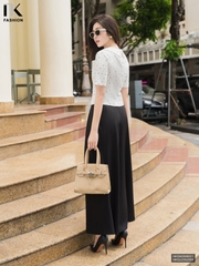Sơ mi hoa nhí vạt nơ NKSM2606021 ( Áo rời không kèm CV/Qu/PK )