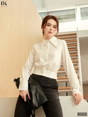 Sơ mi cổ đức bo gấu kiểu dáng mới trẻ trung sang xịn LUSM2506022