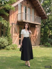 Áo thun mí cổ V xinh xắn NKAT2603005