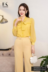 Áo Sơ Mi Tơ Nơ Buộc Bèo Vai Cổ, Thanh Lịch NKSM2310015