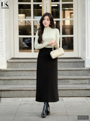 Chân váy dạ A dài kiểu cách mới, form đẹp NKCV2511002