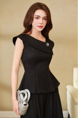 Sơ mi vai chùm chéo peplum xinh xắn LUSM2506021