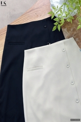 Chân váy suông đuôi cá cúc bọc dễ mặc NKCV2503008