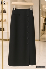 Chân váy suông đuôi cá cúc bọc dễ mặc NKCV2503008