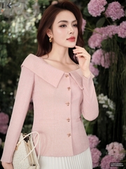 Kí giả vai chùm lá cổ 2 lớp xinh xắn LUAK2509001