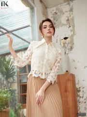 Sơ mi ren hồ điệp cổ đức phối tiểu thư mà không kém sang LUSM2507006
