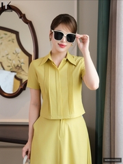 Set Chân Váy Xoè Dài Và Sơ Mi Mí Dọc Thân Công Sở Nữ NKBD2502003 ( Gồm cả áo + CV)