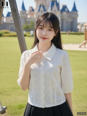 Sơ mi chân dệt nẹp trẻ trung, xinh yêu UNSM2509007